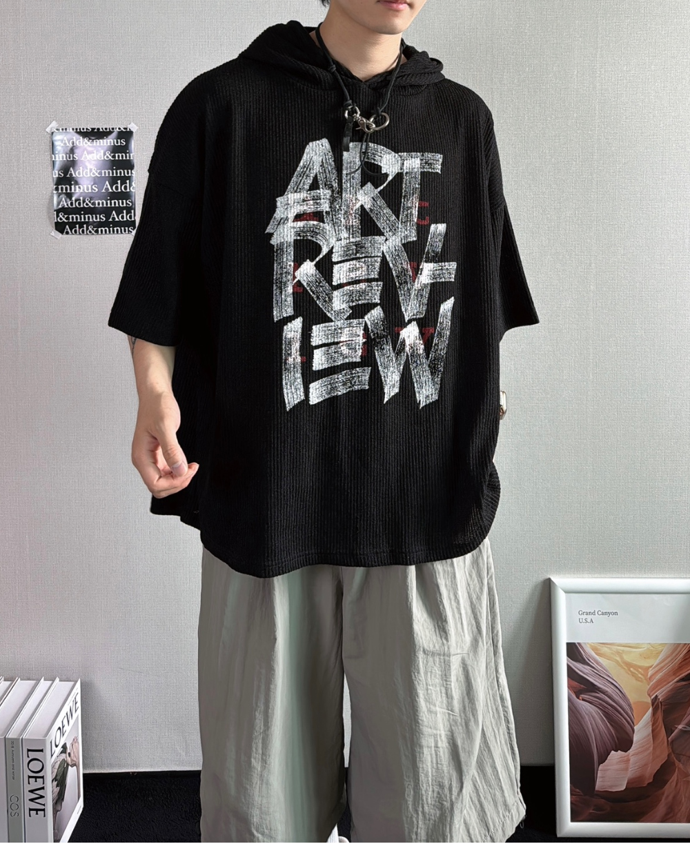 반팔 티셔츠 모델 착용 이미지-S35L73