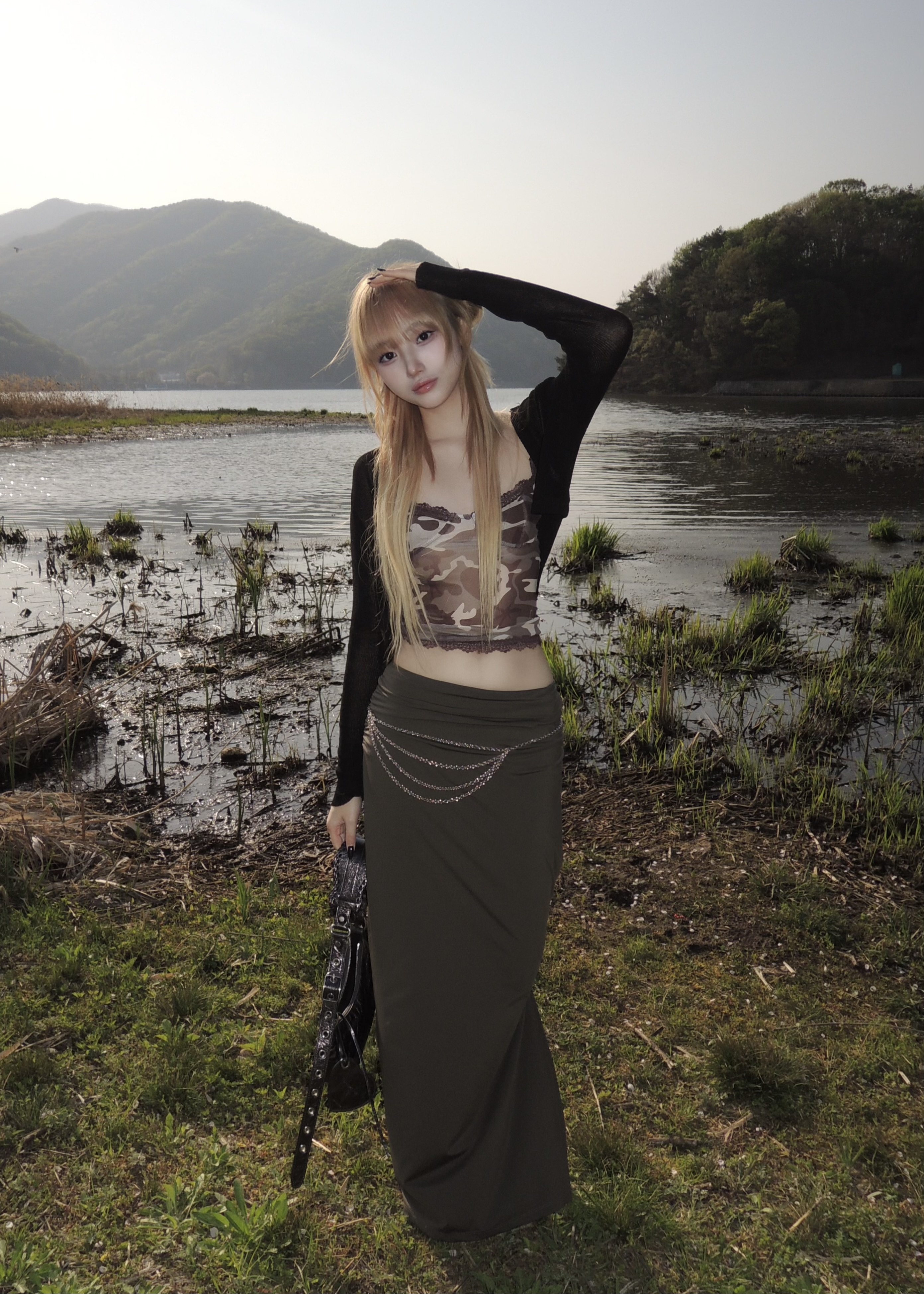 Kyoiii☆SHIRRING SLIT LONG SK SHIRRING SLIT LONG SK - kyoiii