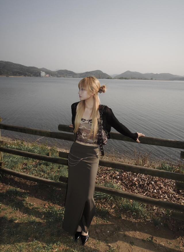 Kyoiii☆SHIRRING SLIT LONG SK SHIRRING SLIT LONG SK - kyoiii