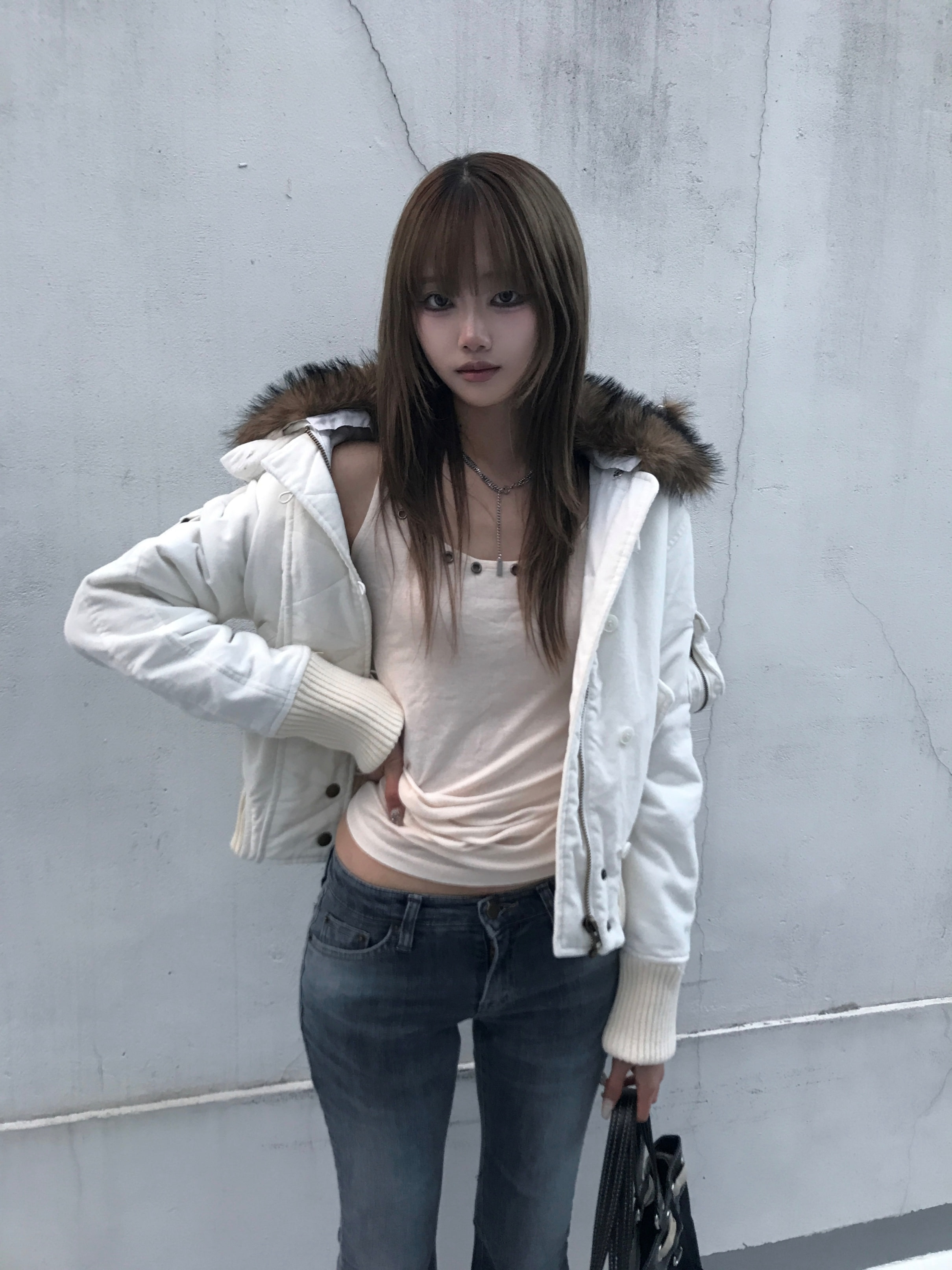 00s archive fur VELVET JKT grunge ギャル 短丈 AD2002 00s archive 丸襟ウールショートジャケット 黒