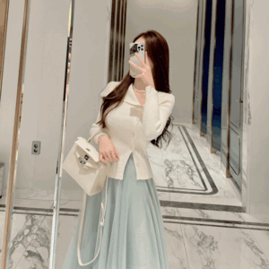 주문폭주❤️ 수입) 숄더 트임 오프 골지 니트 / 2 color