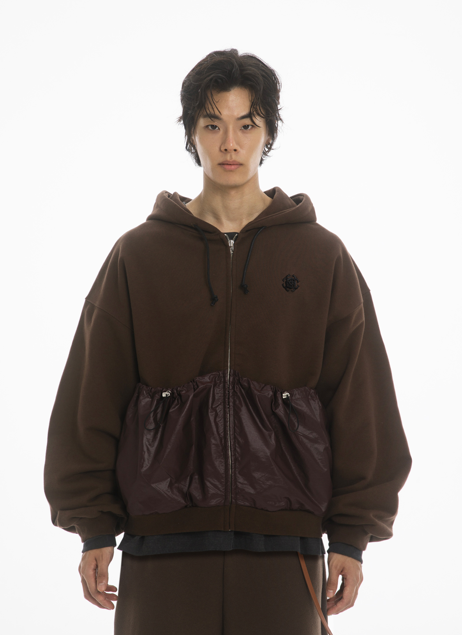 MUSINSA公式 | FANSHOW (SETUP) POCKET HOODED ZIPUP + LEATHER BELT