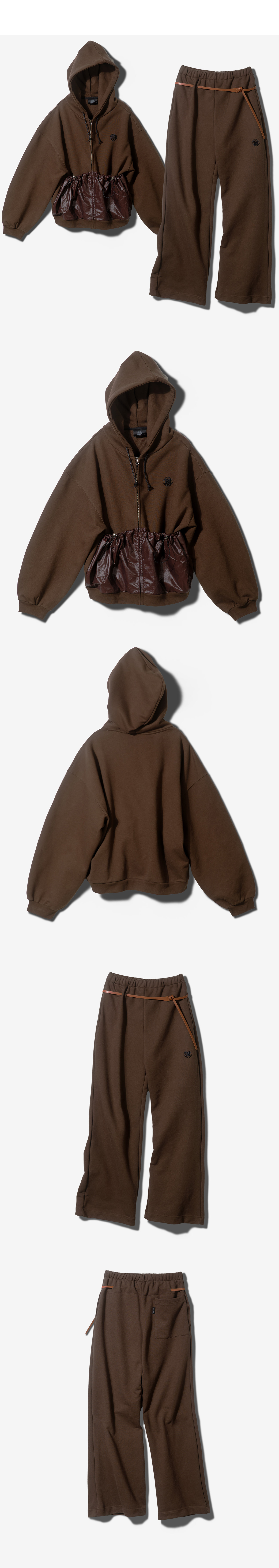 FANSHOW セットアップ MUSINSA公式 | FANSHOW (SETUP) POCKET HOODED ZIPUP + LEATHER BELT