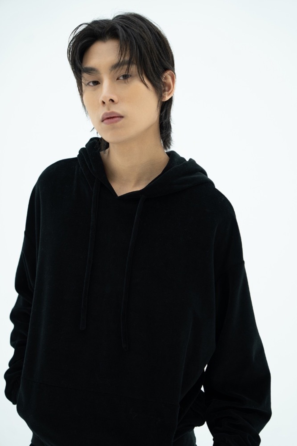 바이랑 - LOGO VELOUR HOODED SWEATSHIRT