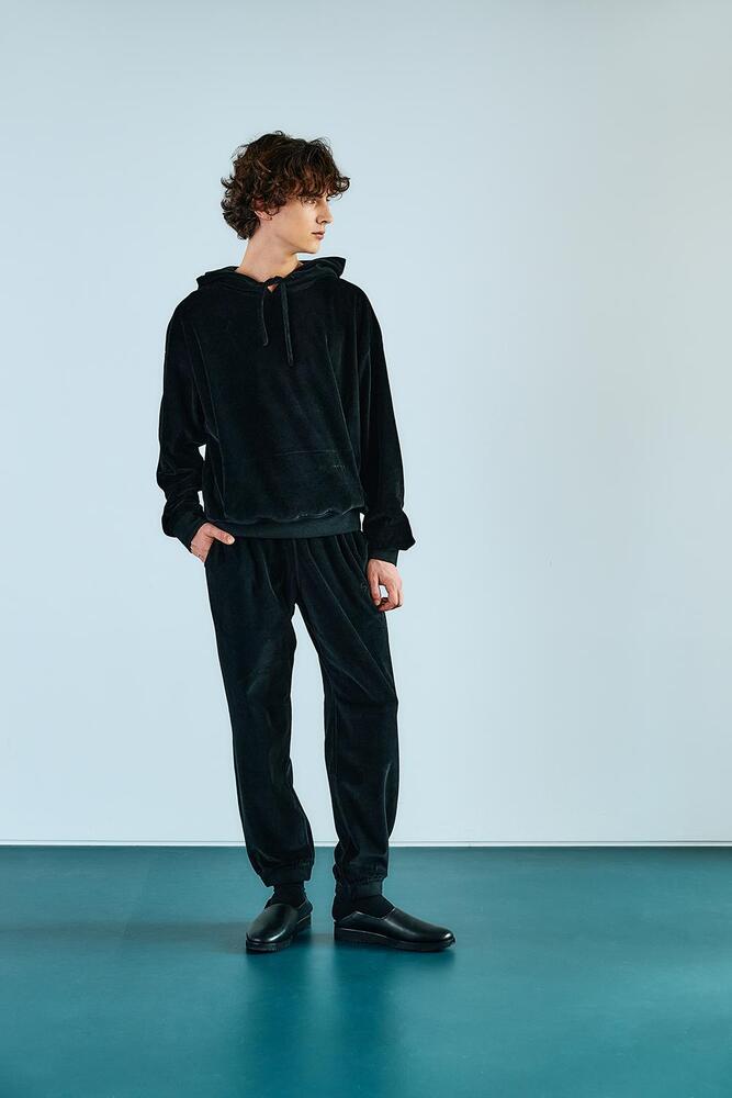 바이랑 - LOGO VELOUR HOODED SWEATSHIRT