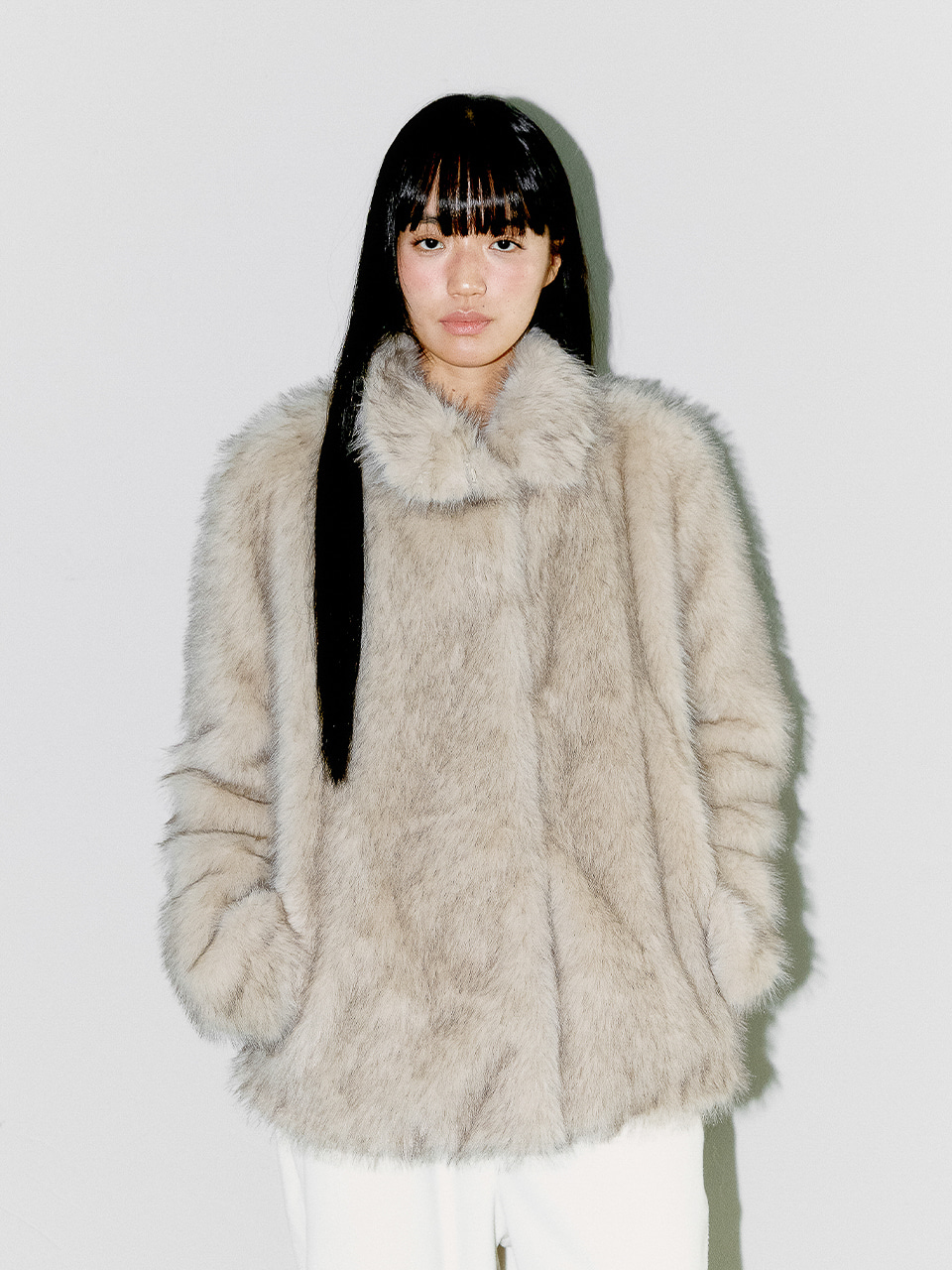 OAFISH ファーコート　韓国 FLUFFY MIX FUR JACKET BACK TO OAFISH | Oafish