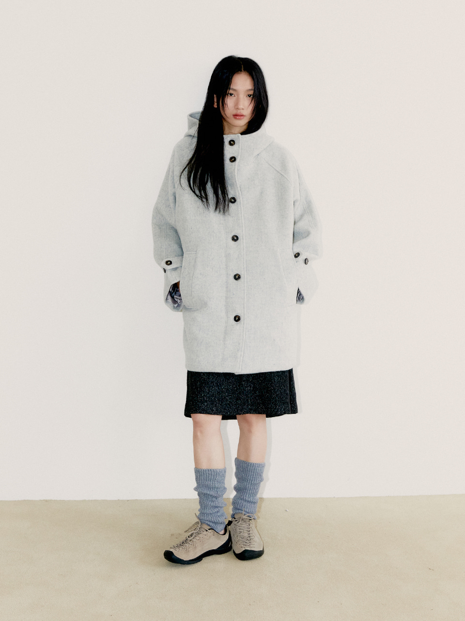 OAFISH] [유튜버 PICK] Rich Wool Half Coat, Gray - OAFISH | 리켓