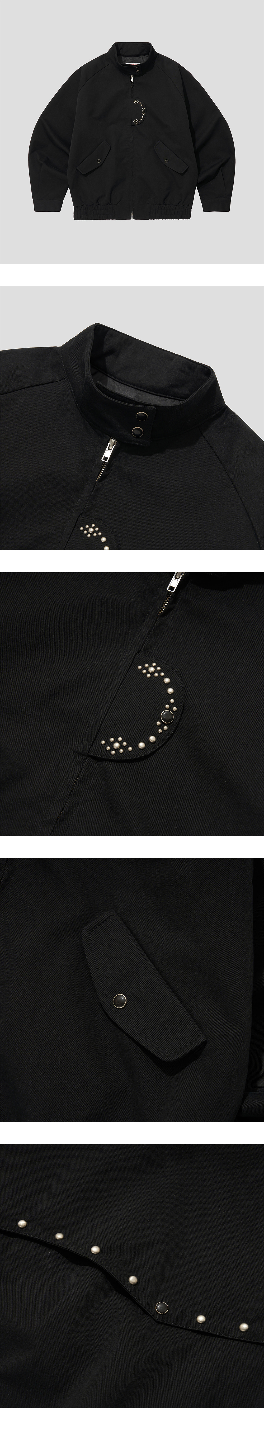 OAFISH] Studded Two-Way Baracuta Jacket, Black - OAFISH | 리켓