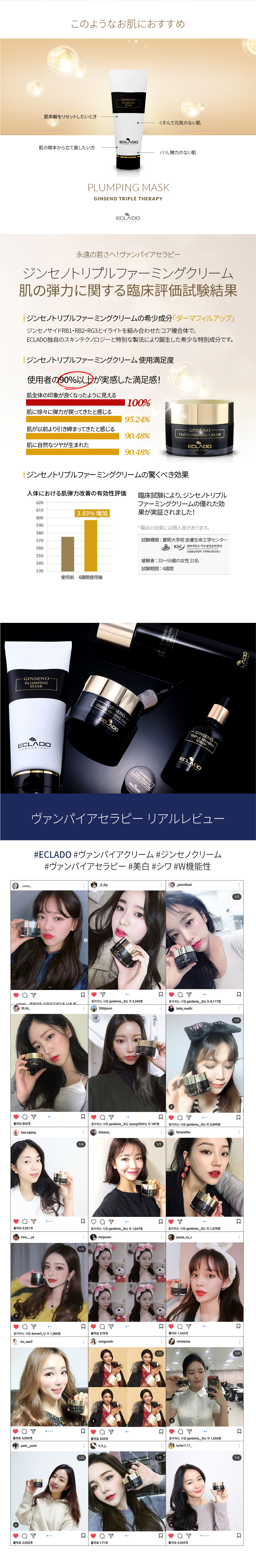 ECLADO GINSENO PLUMPING MASK 2個セット Eclado] Ginseno Plumping Mask 200g - Anna's DAZZ