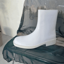 Saint zipper Shape Boots.(2color)