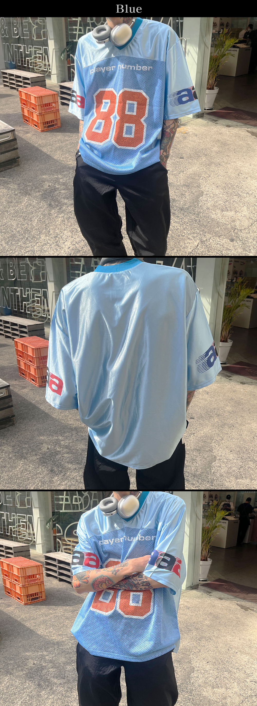 긴팔 티셔츠 모델 착용 이미지-S1L6