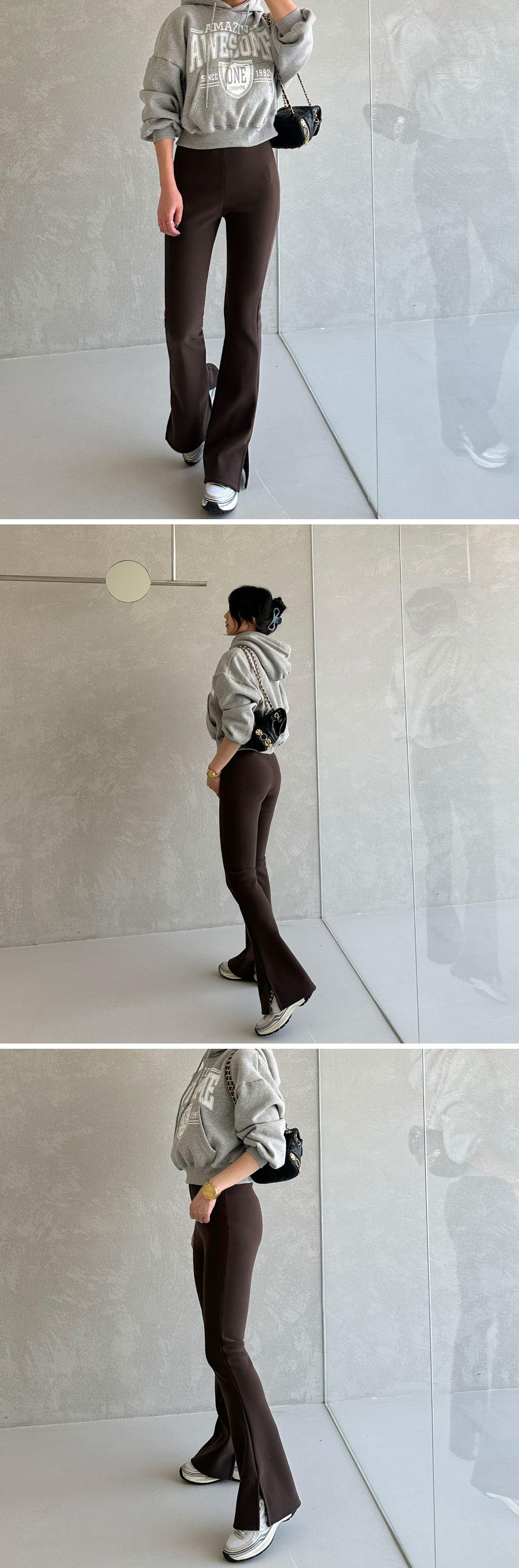 핏보장) 힙 라인업 핏 부츠컷 레깅스 팬츠 (2color) 상세 이미지 9