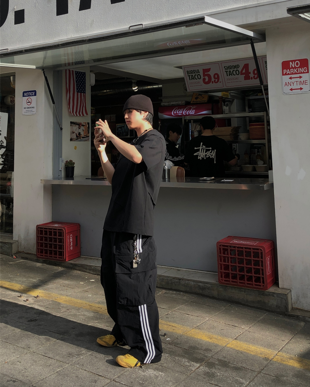 바지 모델 착용 이미지-S1L35