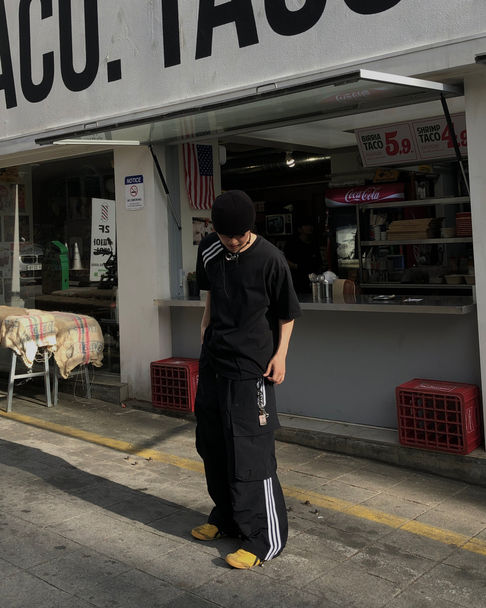 바지 모델 착용 이미지-S1L36