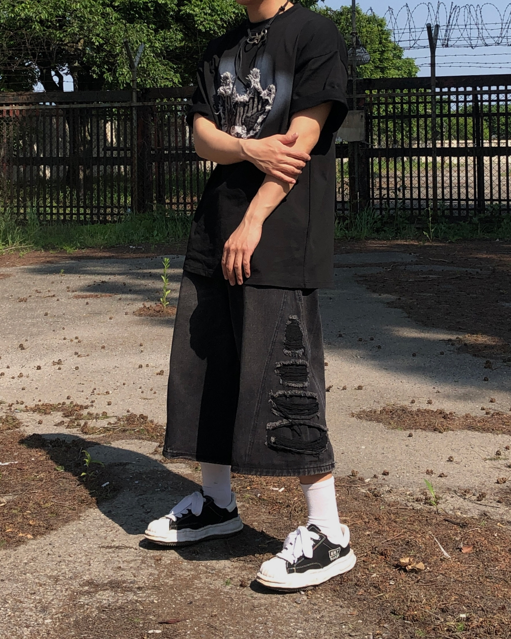 반팔 티셔츠 모델 착용 이미지-S1L21