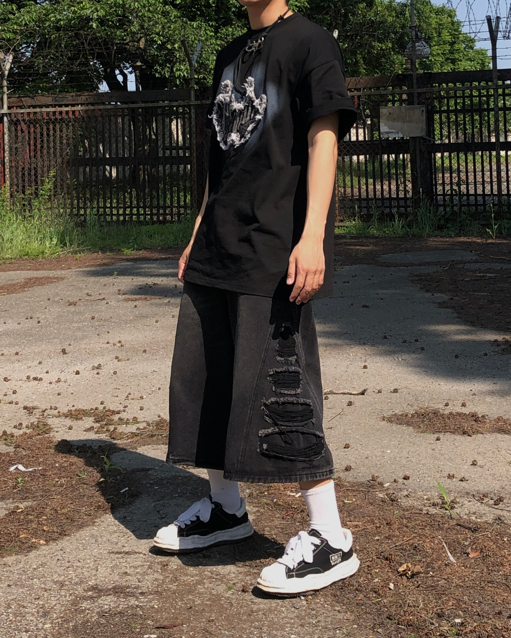 반팔 티셔츠 모델 착용 이미지-S1L20