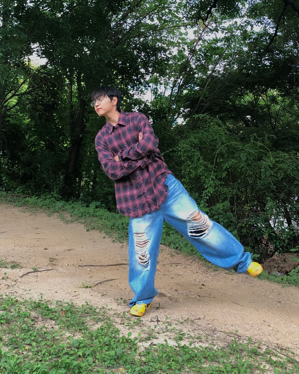 바지 모델 착용 이미지-S1L19