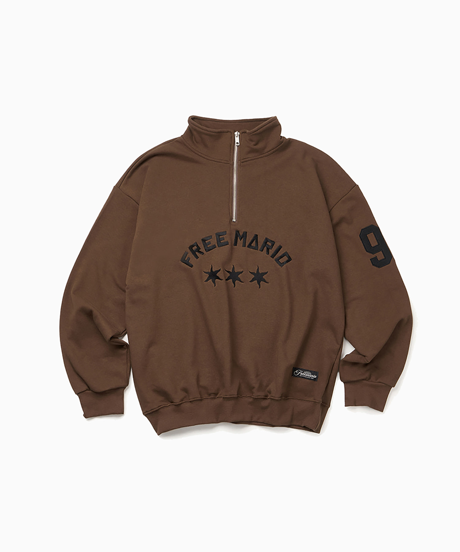 Solar Symbol Half-Zip Sweatshirt - Brown