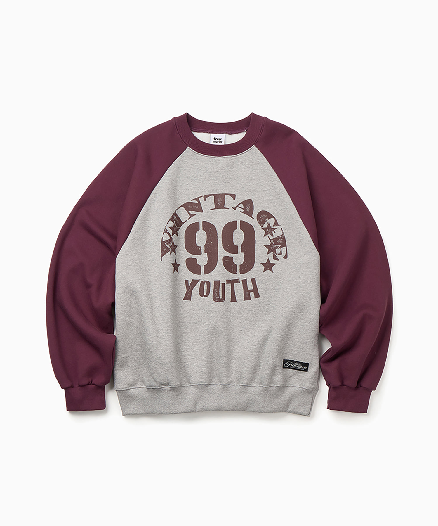 Vintage Youth Raglan Sweatshirt - Gray