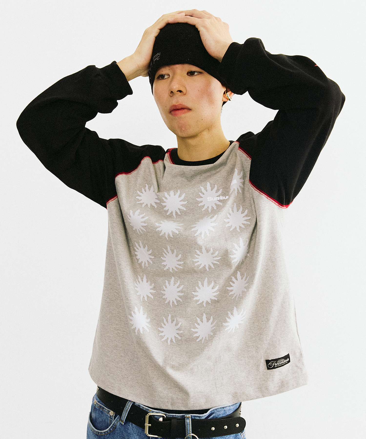 Sunburn Raglan Long-Sleeve - Gray/Black