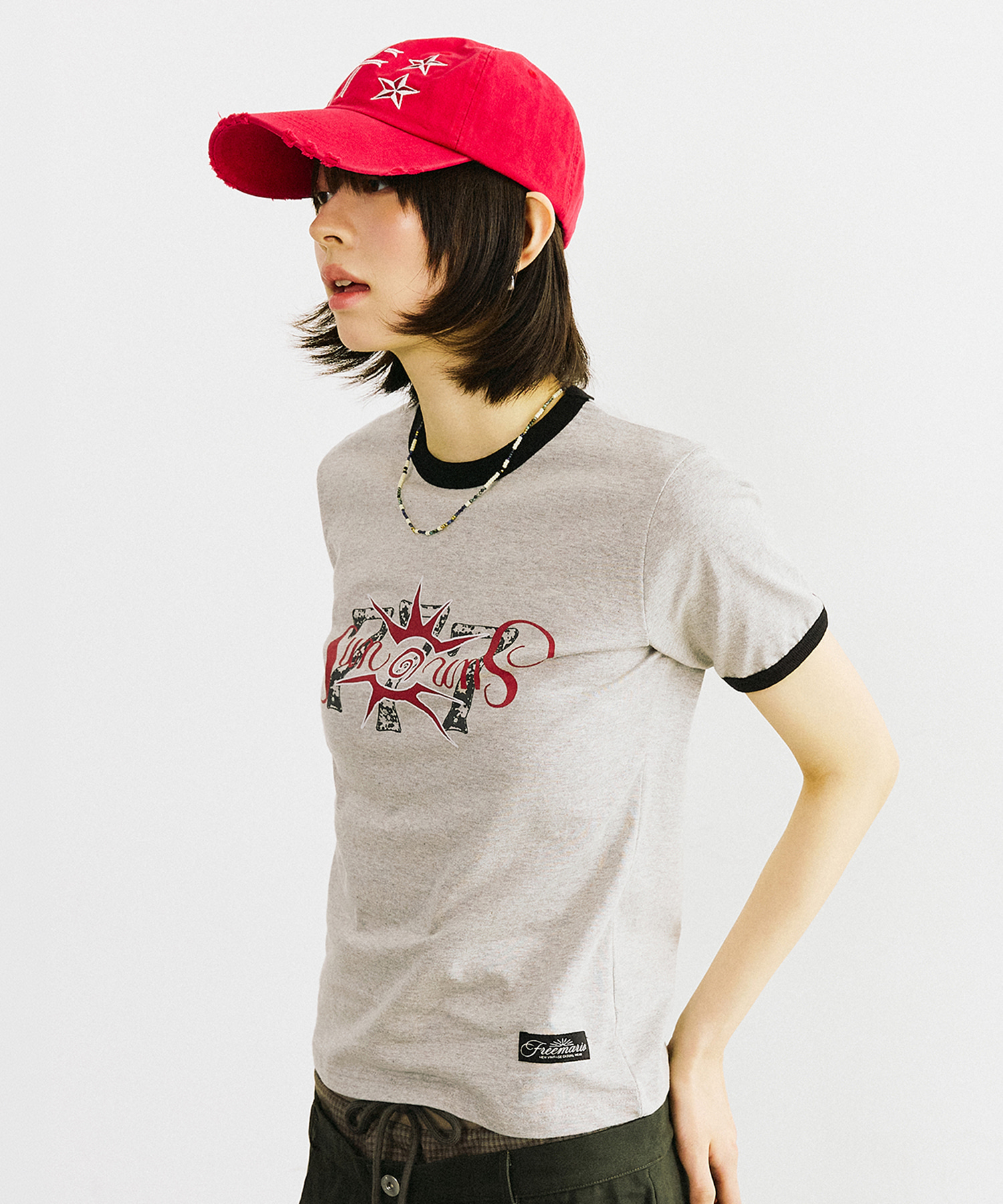 Jackpot Ringer T-Shirt - Gray