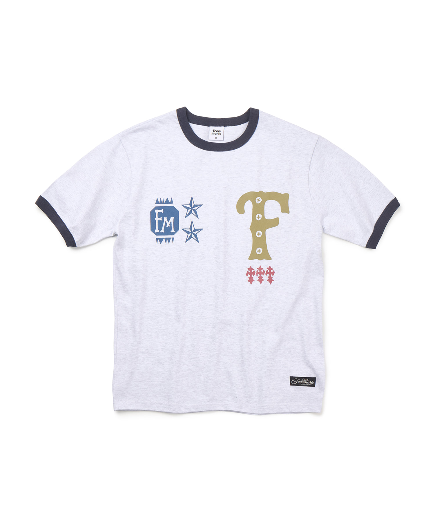 Smudge Ringer T-Shirt - Melange Gray