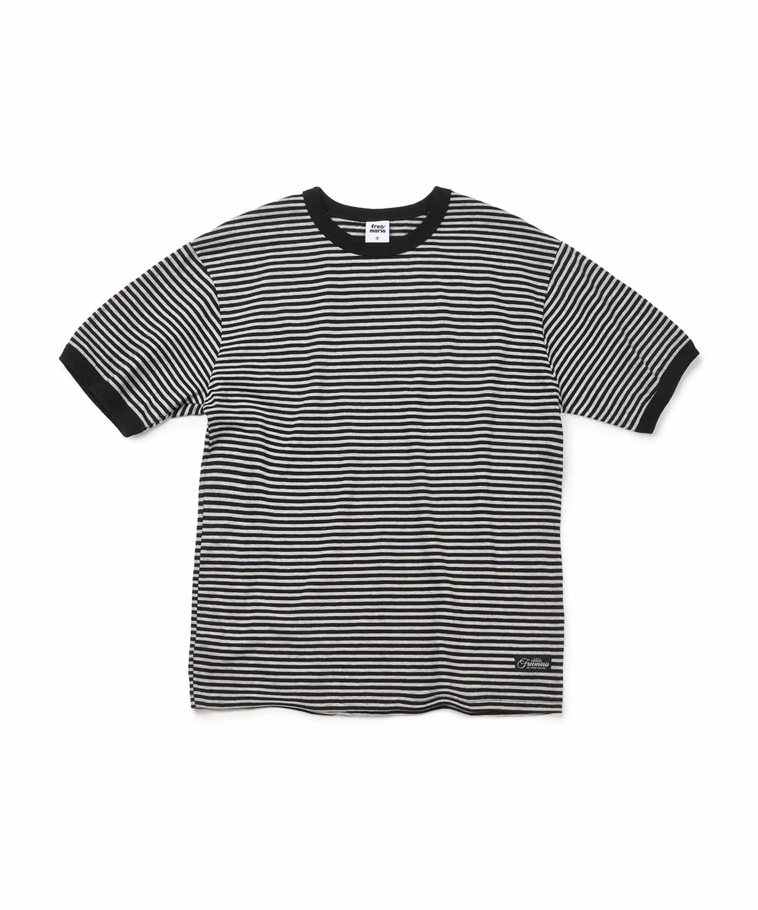 Mono Stripe Ringer T-Shirt - Black