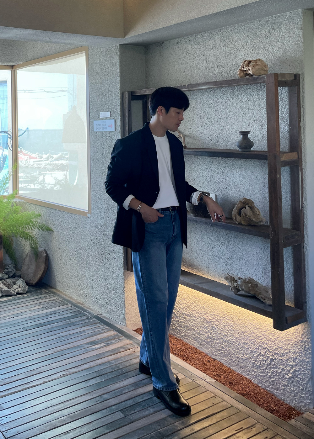 블레이저 모델 착용 이미지-S11L23