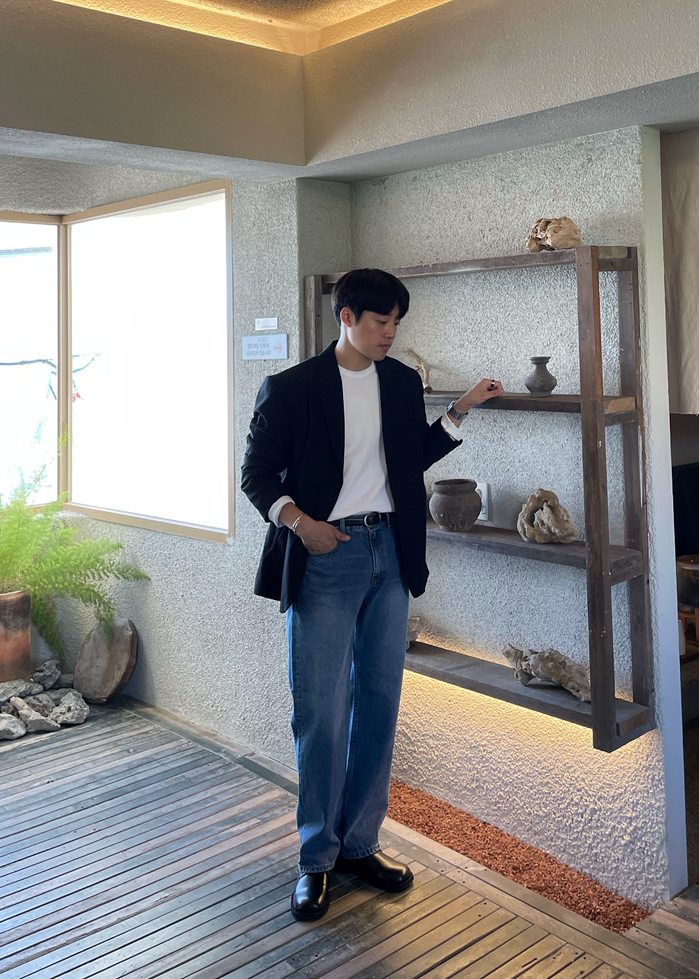 블레이저 모델 착용 이미지-S11L22