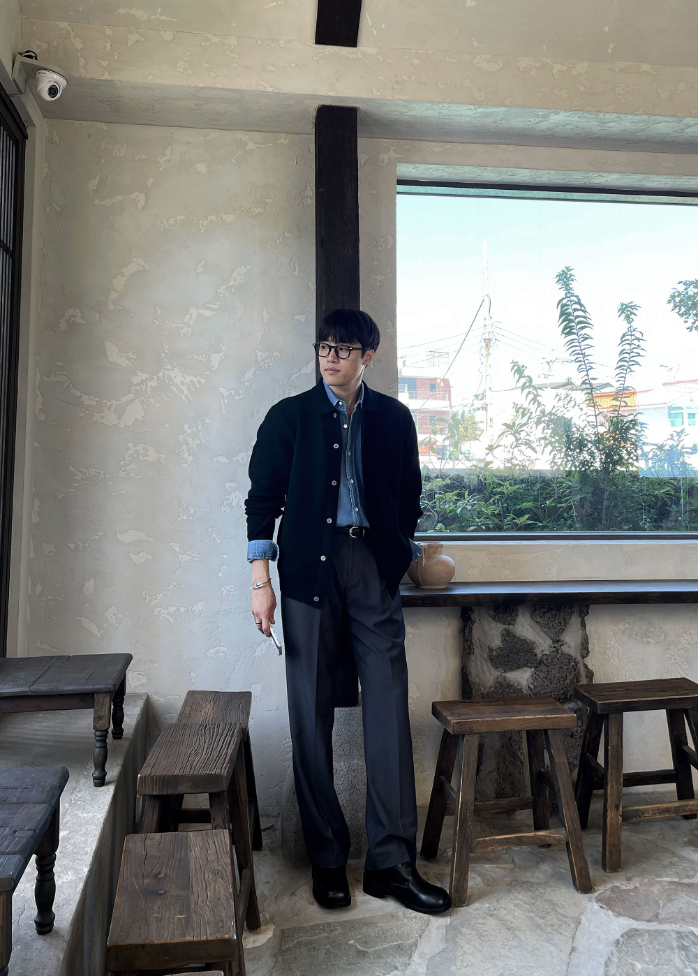 바지 모델 착용 이미지-S17L15