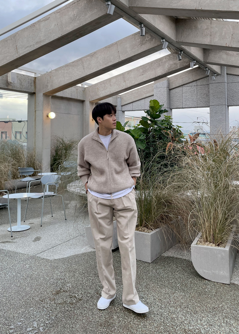 재킷 모델 착용 이미지-S35L35