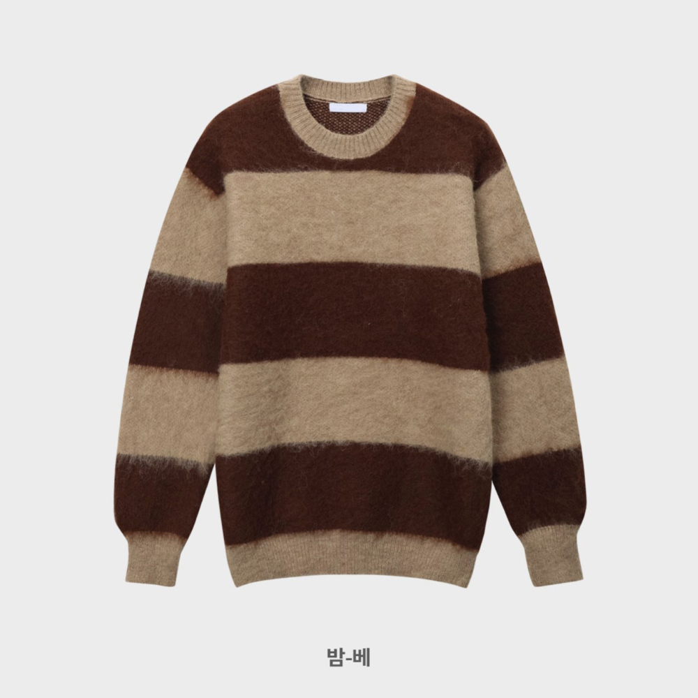 긴팔 티셔츠 브라운 색상 이미지-S47L53