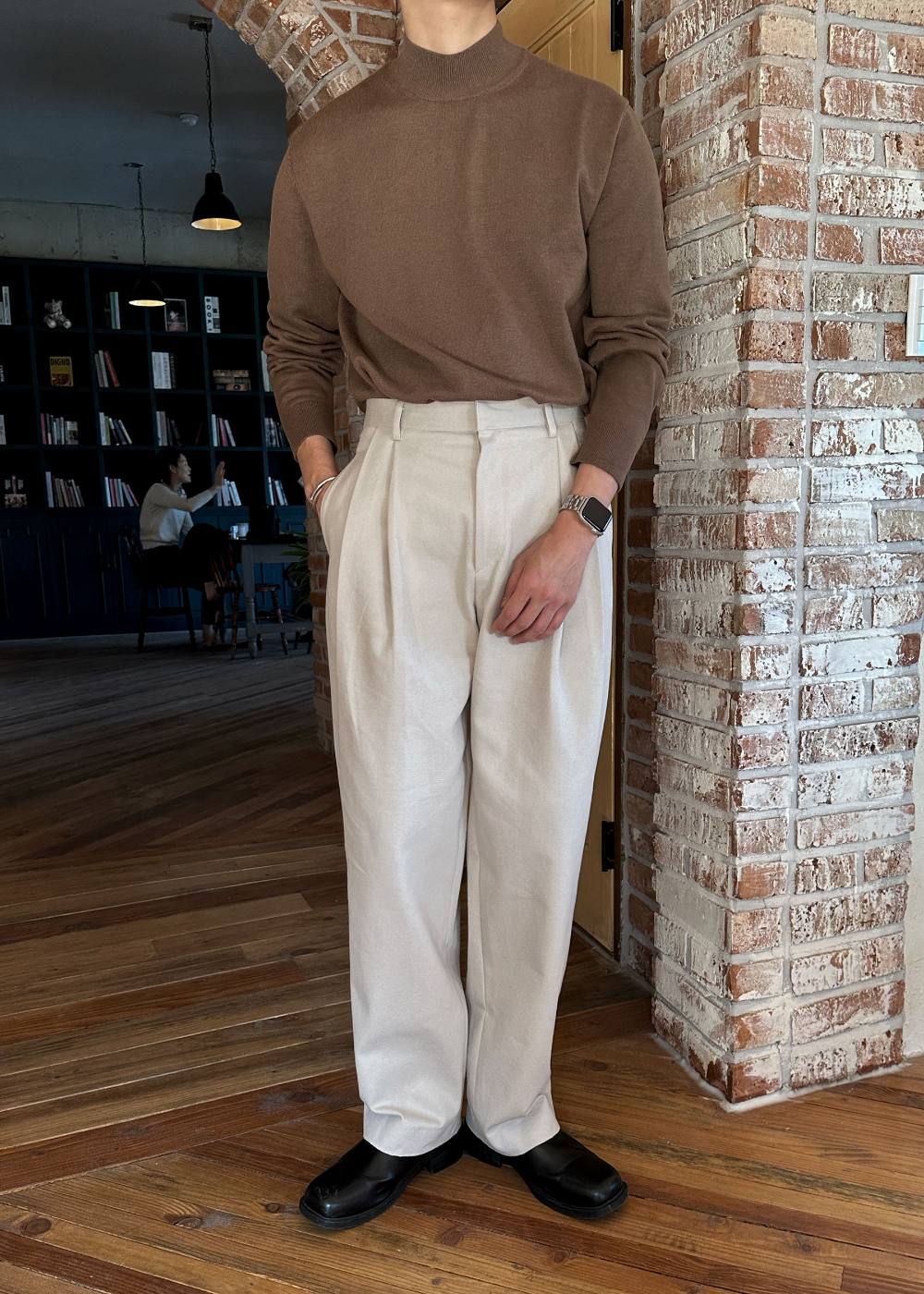 코트 모델 착용 이미지-S47L25