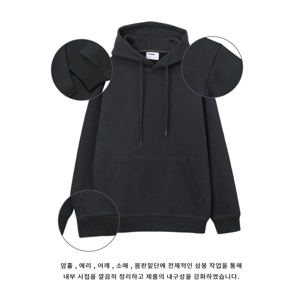 긴팔 티셔츠 차콜 색상 이미지-S41L32