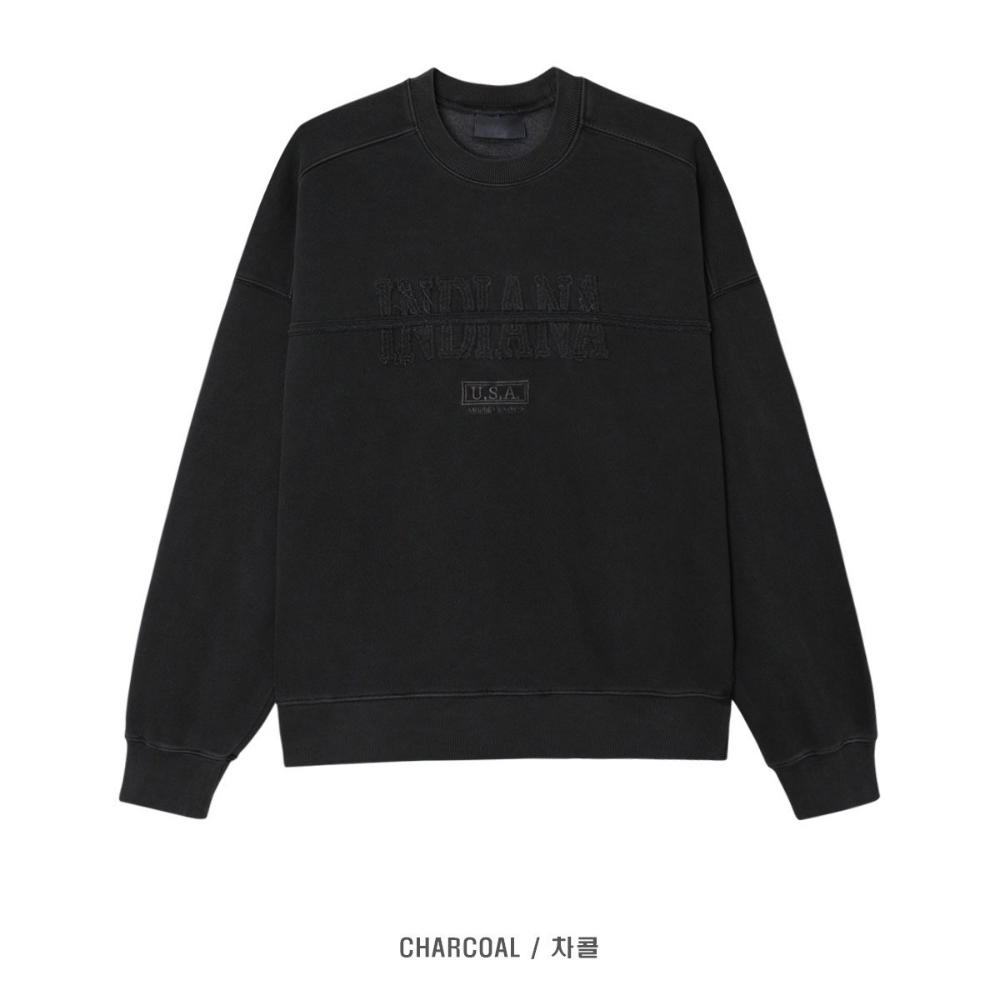 긴팔 티셔츠 차콜 색상 이미지-S64L31