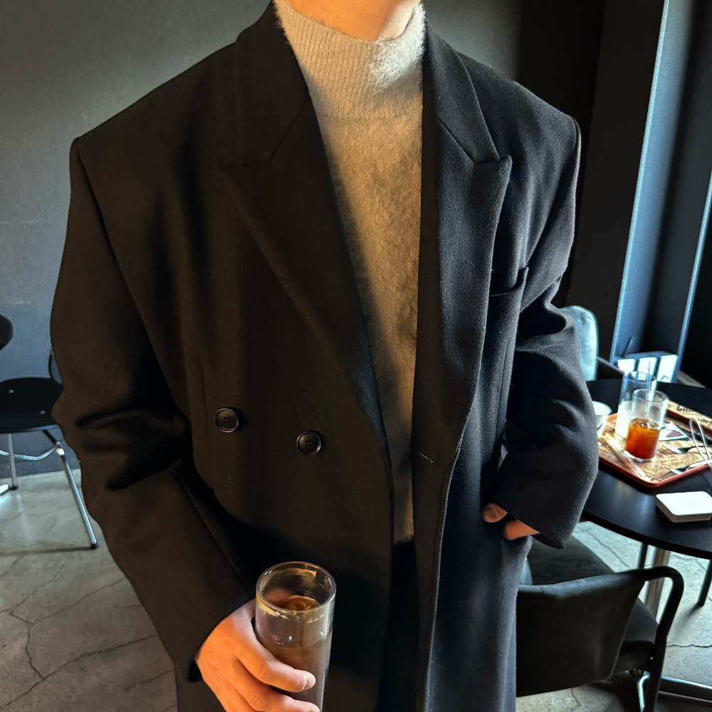 코트 모델 착용 이미지-S63L15