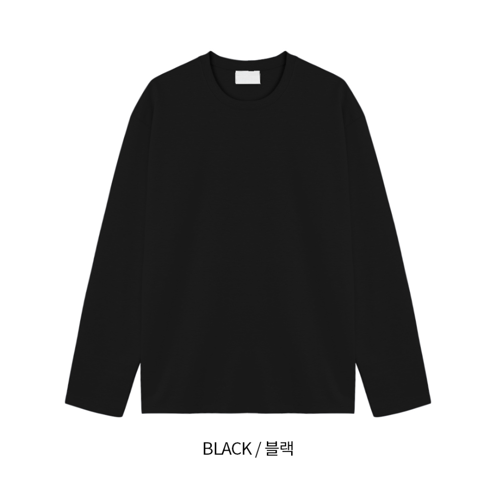 긴팔 티셔츠 차콜 색상 이미지-S71L7
