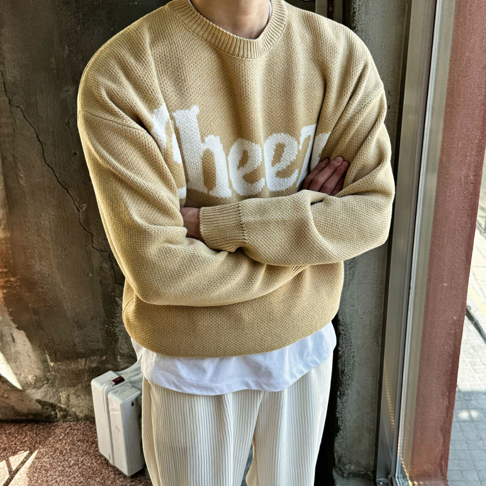긴팔 티셔츠 모델 착용 이미지-S85L17