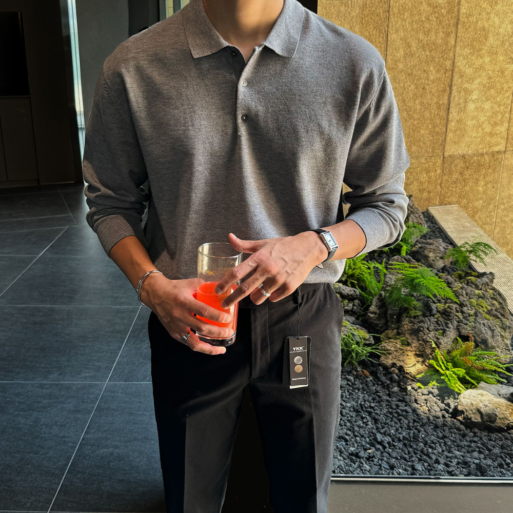 긴팔 티셔츠 모델 착용 이미지-S109L45