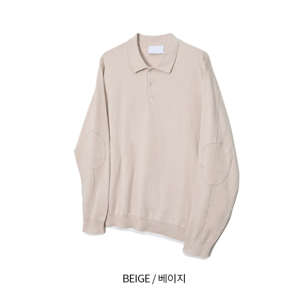 긴팔 티셔츠 크림 색상 이미지-S108L58