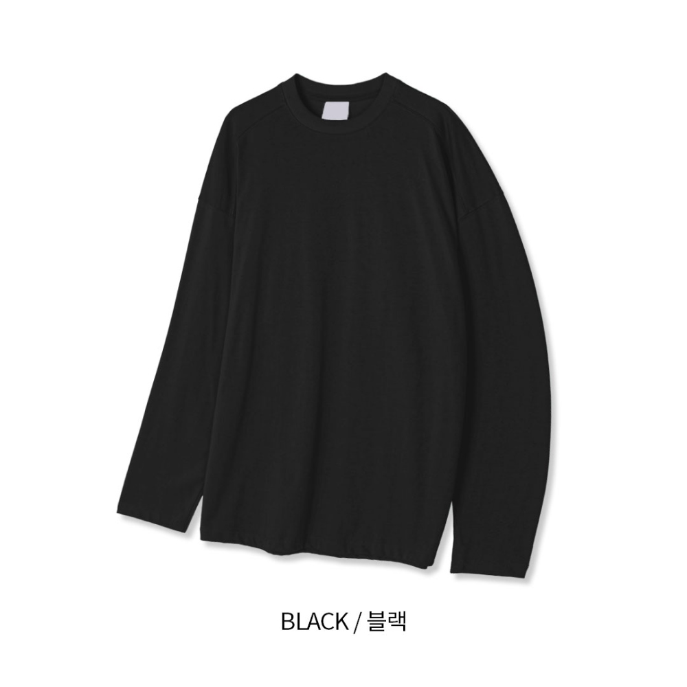 긴팔 티셔츠 차콜 색상 이미지-S108L53