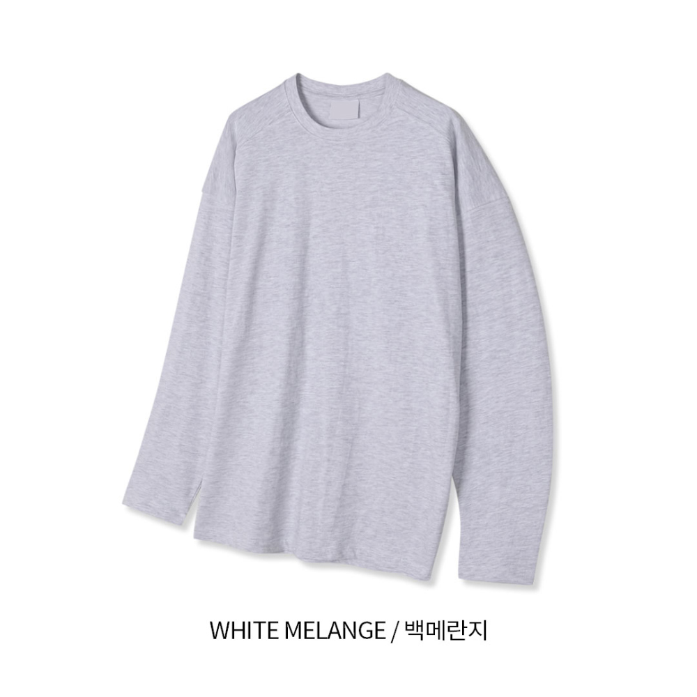 긴팔 티셔츠 화이트 색상 이미지-S108L45