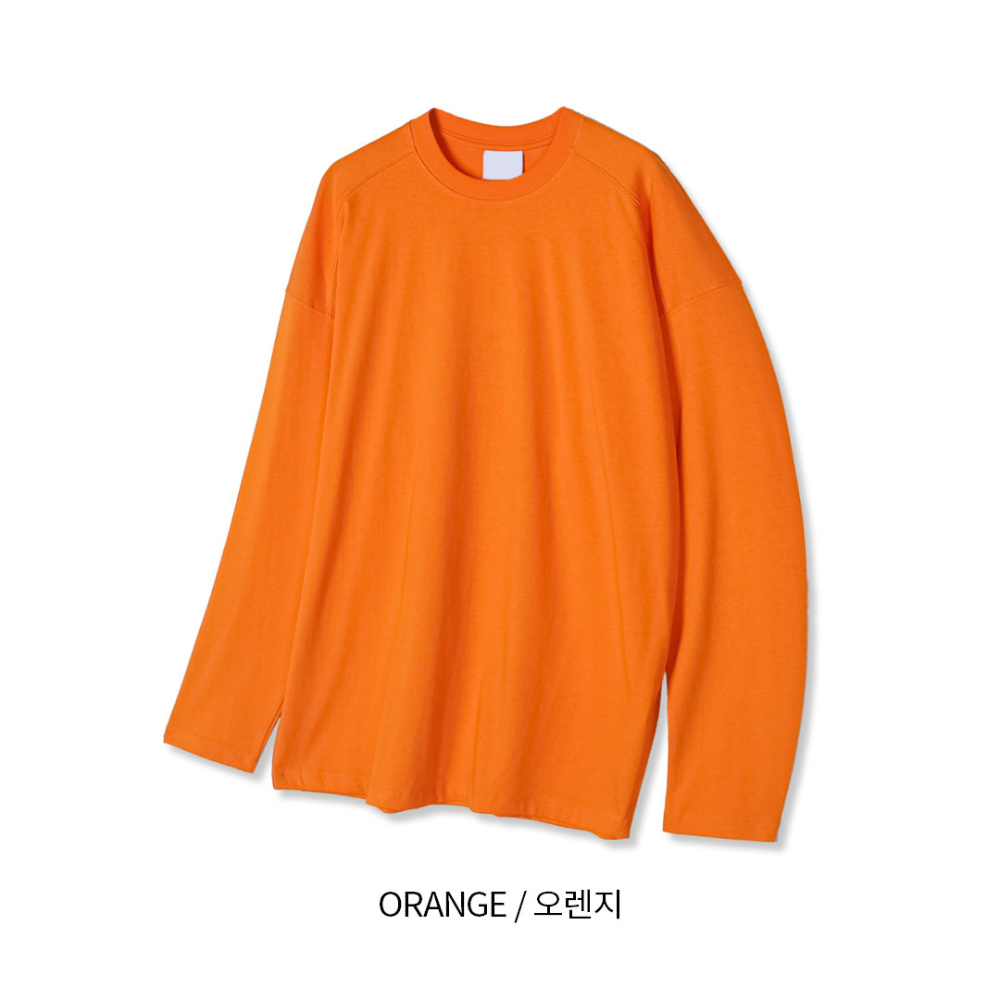 긴팔 티셔츠 오렌지 색상 이미지-S108L49
