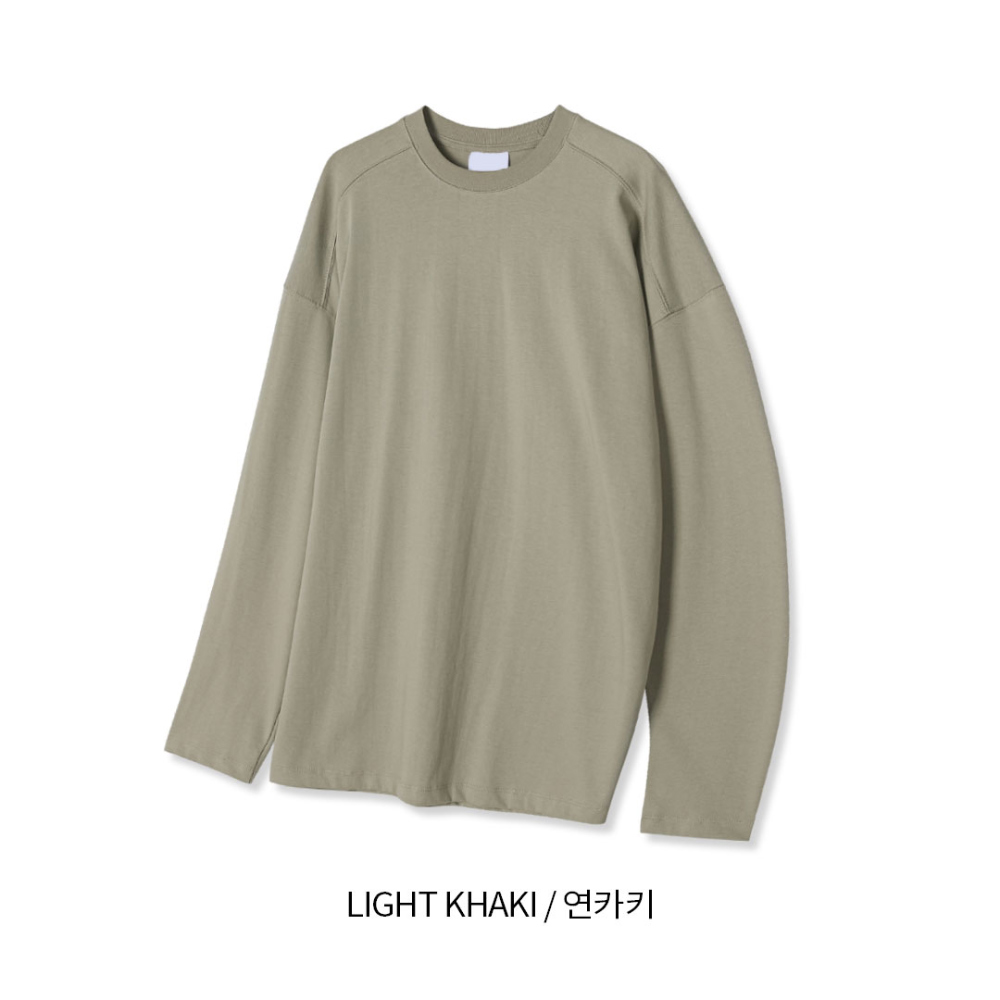 긴팔 티셔츠 아이보리 색상 이미지-S108L46