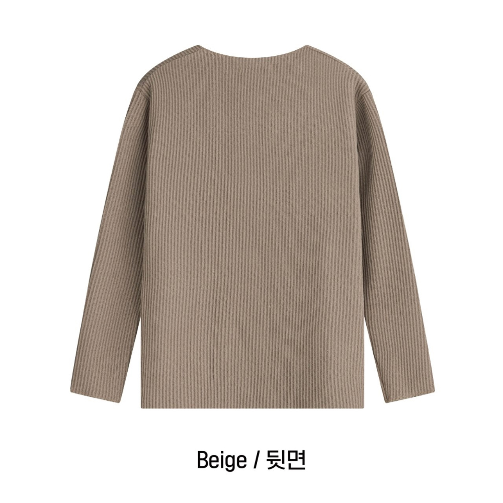 긴팔 티셔츠 오트밀 색상 이미지-S112L5