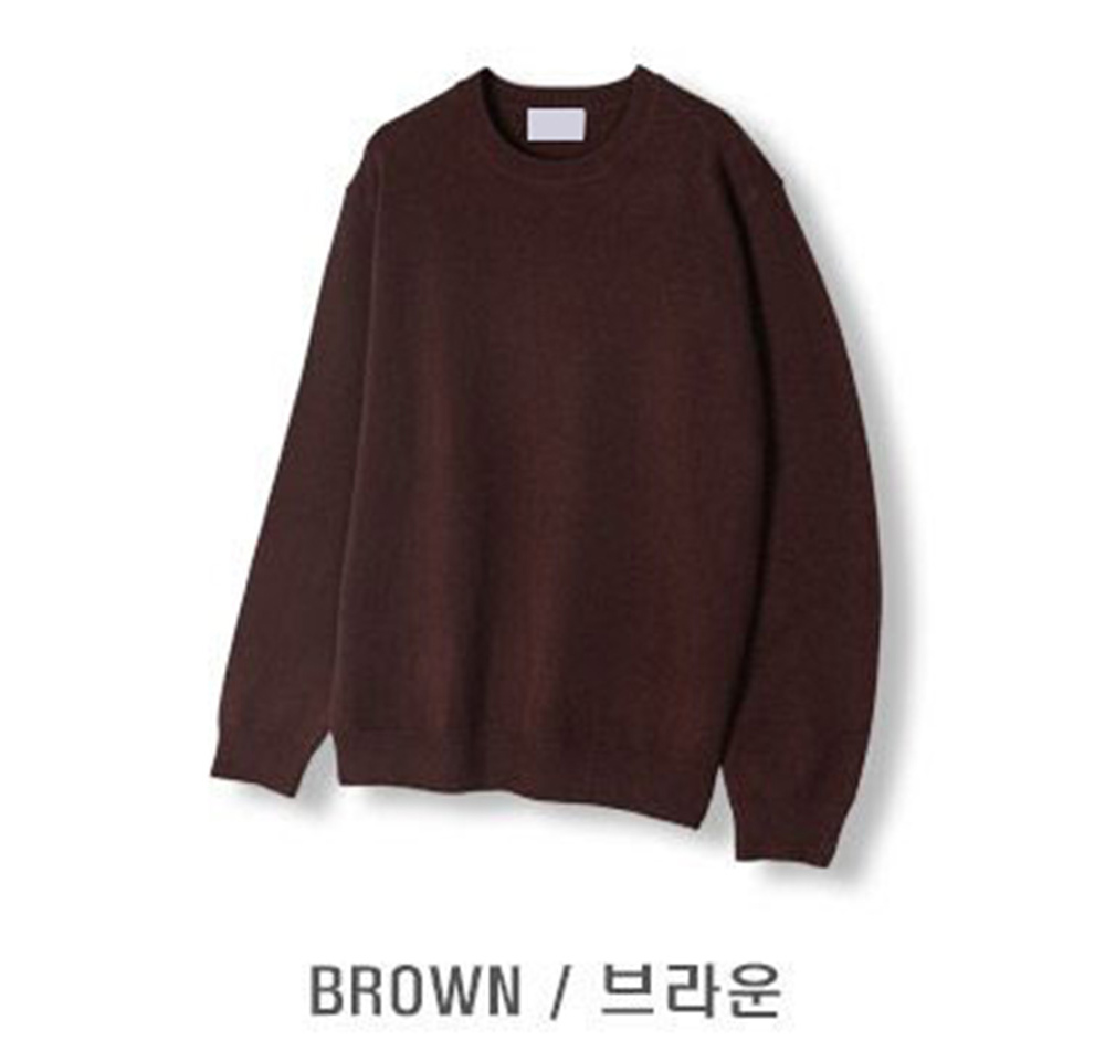긴팔 티셔츠 초콜렛 색상 이미지-S116L36