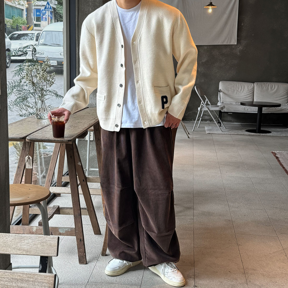 카디건 모델 착용 이미지-S119L11