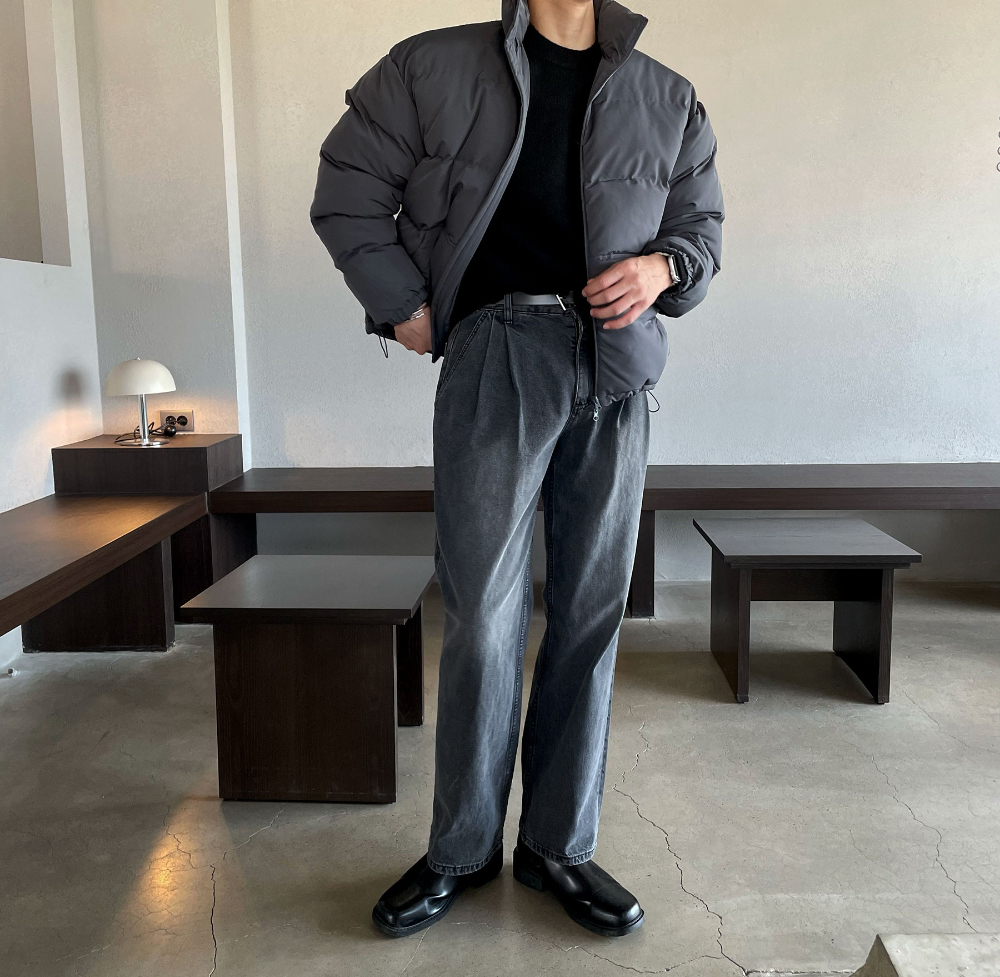 패딩 모델 착용 이미지-S74L91