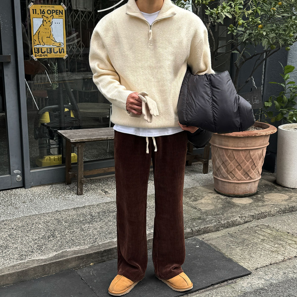 긴팔 티셔츠 모델 착용 이미지-S128L6