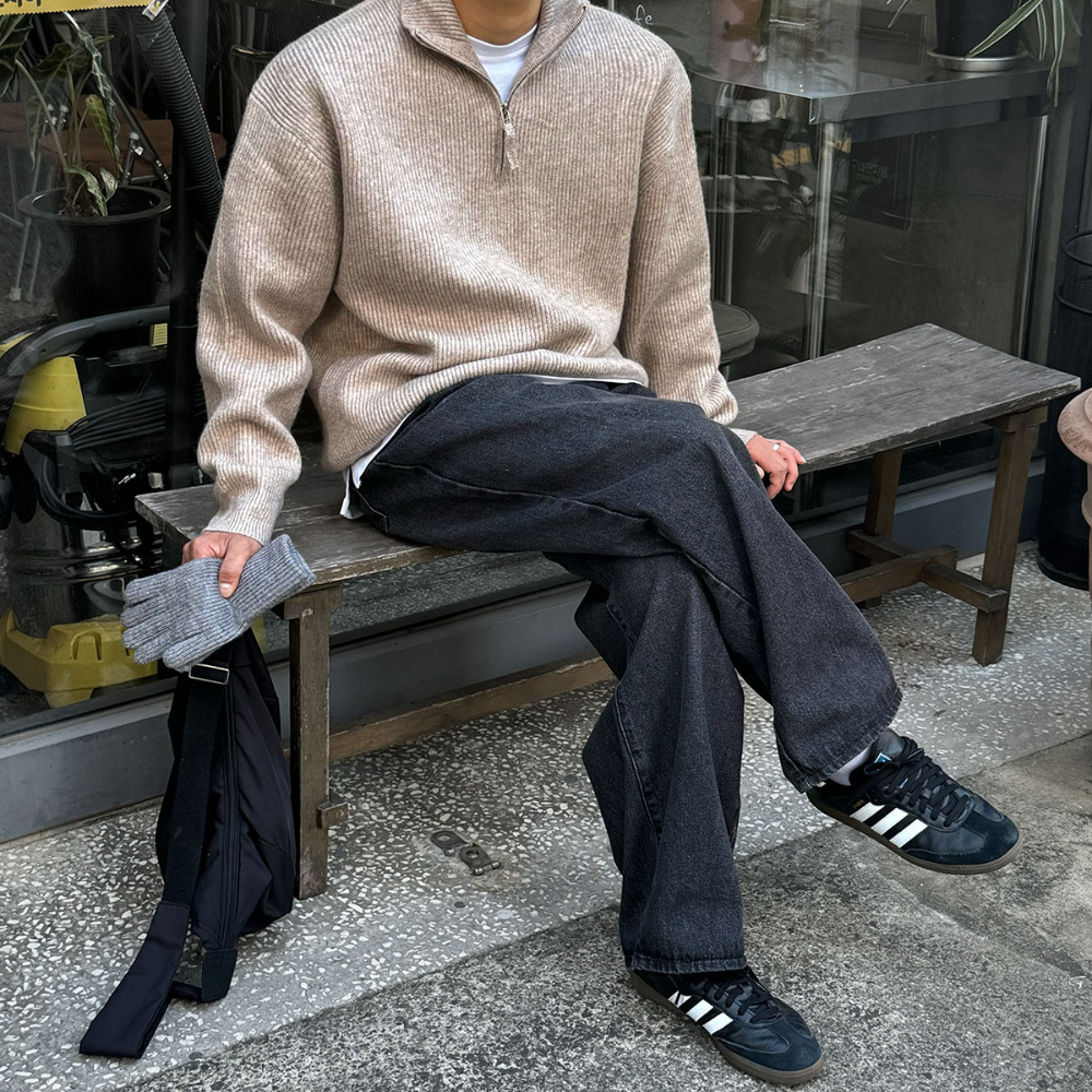 긴팔 티셔츠 모델 착용 이미지-S128L18